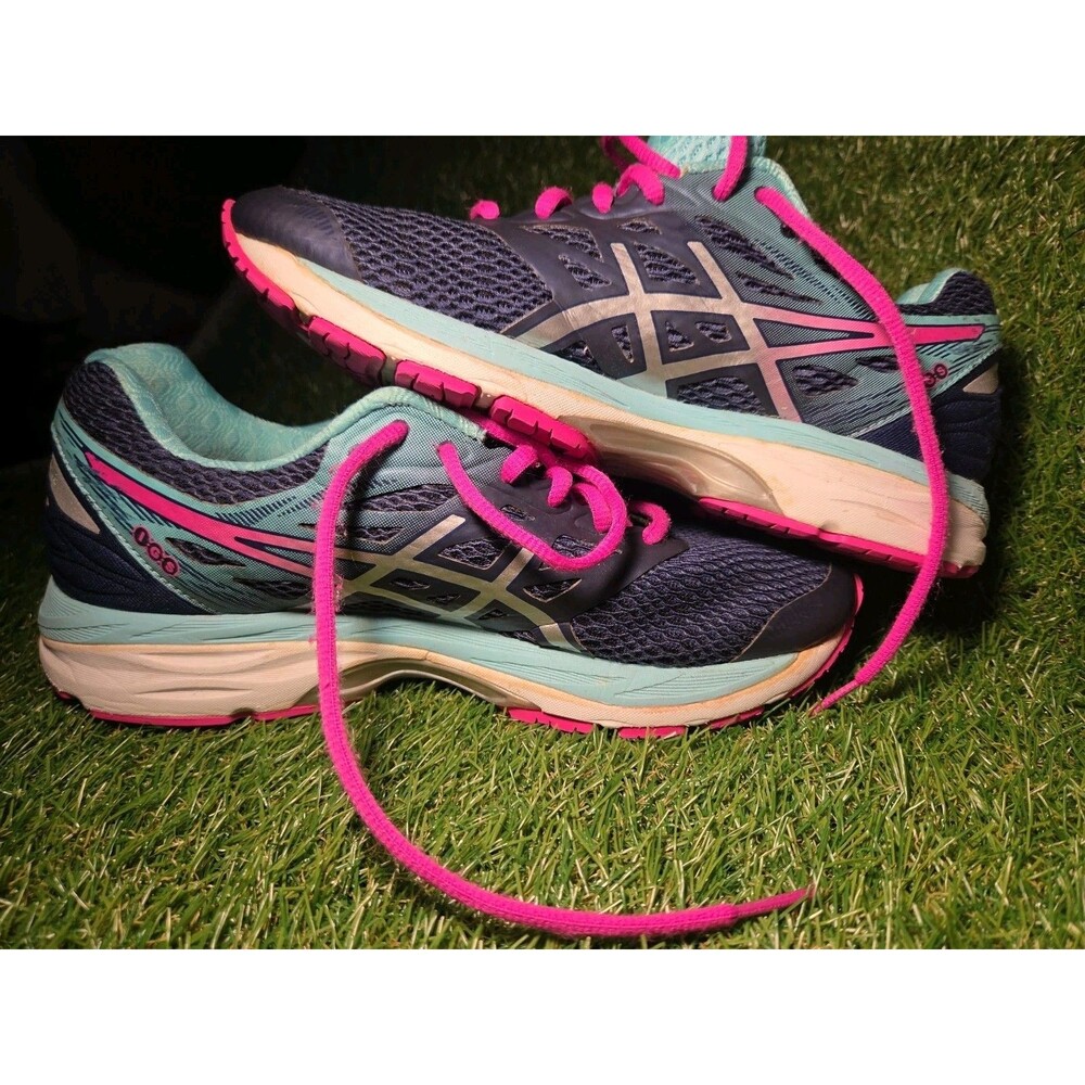 ASICS Gel Cumulus 18 Running Shoes Women's US 7 Blue Pink Color T6C8N